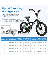 Kids Bike with Adjustable Seat and Low-Step Frame for Easy Mounting