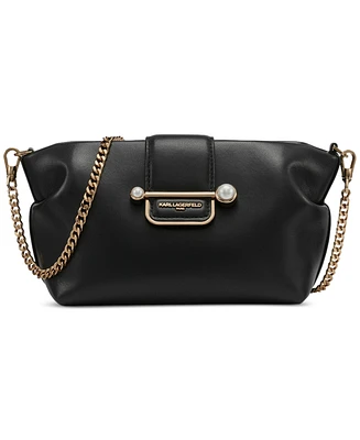 Karl Lagerfeld Paris Dara Leather Small Crossbody Bag
