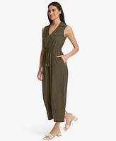 Calvin Klein Women's Sleeveless Straight-Leg Jumpsuit