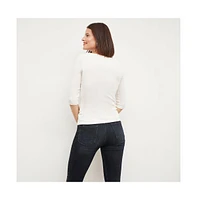 M.m.LaFleur Women's Soyoung T-Shirt - Organic Ribbed Pima Cotton