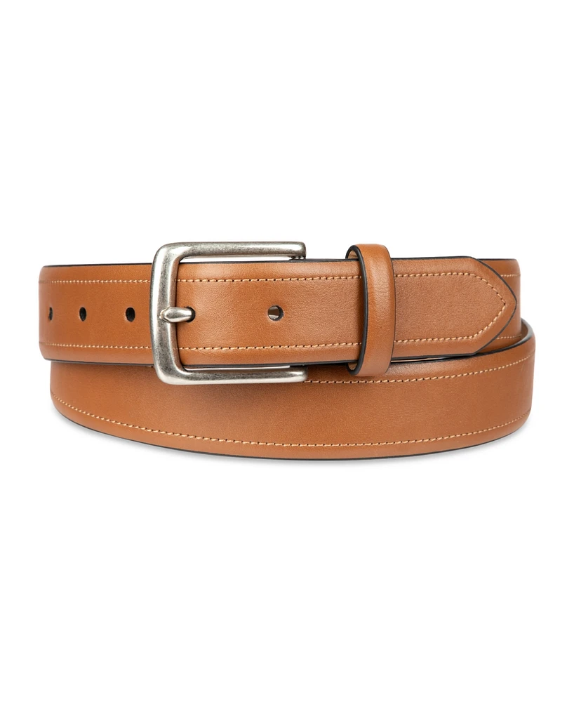 Club Room Men's Feather Edge Contrast Casual Belt