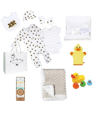 3 Stories Trading Baby Boys and Baby Girls 28-Piece Essentials Shower Gift Bundle Set
