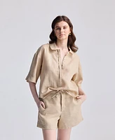 Reistor Women's Drawstring Shorts Neutral Beige