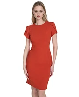 Calvin Klein Tulip-Sleeve Sheath Dress