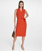 Calvin Klein Women's Sleeveless Midi Sheath Dress