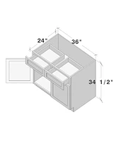 Casainc W36" X H34.5" D24" Ready to Assemble Floor Base Kitchen Cabinet