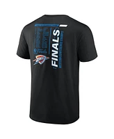 Fanatics Men's Black Oklahoma City Thunder 2025 Nba Western Conference Champions Roster Buzzer Beater T-Shirt