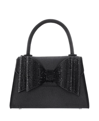 Nina Crystal Double Bow Handheld Satchel Bag
