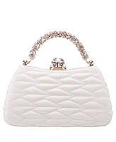 Nina Quilted Minaudiere Handle Clutch Bag