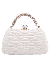 Nina Quilted Minaudiere Handle Clutch Bag