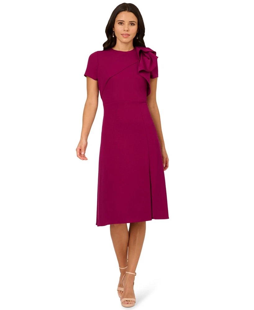 Adrianna Papell Women's Elbow-Sleeve A-Line Dress