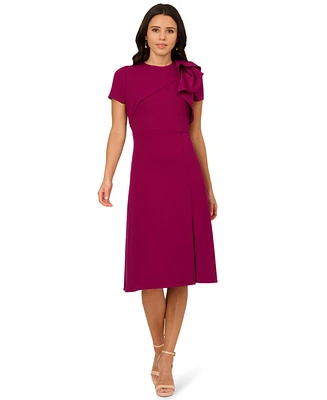 Adrianna Papell Women's Elbow-Sleeve A-Line Dress