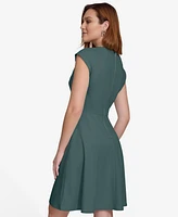 Calvin Klein Women's Short-Sleeve A-Line Dress