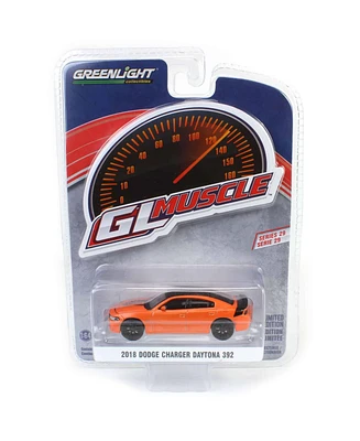 1/64 2018 Dodge Charger Daytona 392 Go Mango GreenLight Muscle Series 29