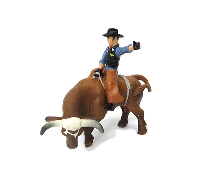 Little Buster Toys 1/16 Brown Bucking Bull & Rider