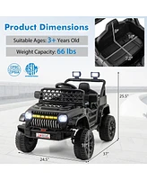 12V Kids Ride on Truck Car with Parental Remote and Music Player