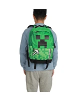 Minecraft Creeper & Pickax Green 17.5" Backpack