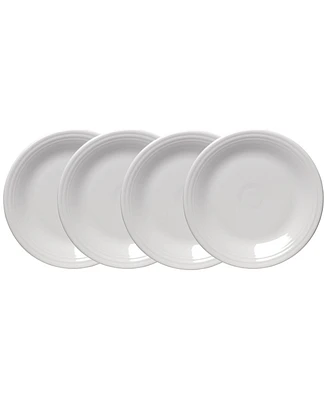 Fiesta White Classic Rim 10.5" Dinner Plates, Set of 4