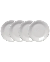 Fiesta White Classic Rim 10.5" Dinner Plates, Set of 4