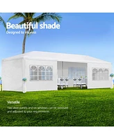 10 x 30 Foot Wedding Party Canopy Tent Outdoor Gazebo with 8 Removable Sidewalls