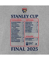 Fanatics Men's Steel Florida Panthers 2025 Nhl Stanley Cup Playoffs Roster T-Shirt