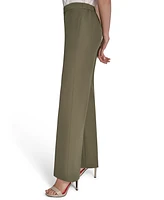 Halston Women's Soft Suiting Wide-Leg Pull-On Pants