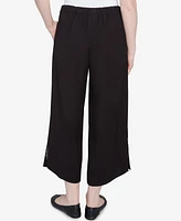 Ruby Rd. Petite Soft Tropical Fern Embroidered Capri Pants