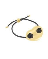 Steve Madden Black Statement Mariner Heart Friendship Bracelet