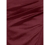 Xscape Petites Straight-Neckline Long Sheath Dress