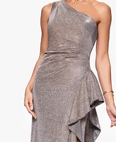 Xscape Petites One-Shoulder Long Sheath Dress