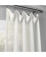 Half Price Drapes Double Layered Off White Sheer Curtain