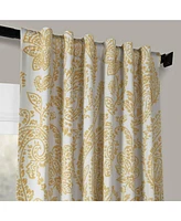 Half Price Drapes Tea Time Yellow Floral Room Darkening Curtain