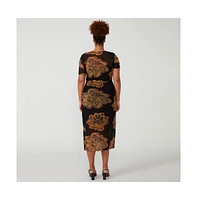 Glow Horizon Mesh Midi Dress