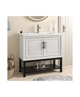 36" Vanity with Ceramic sink