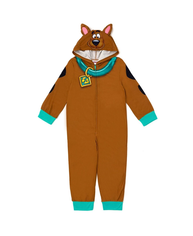 Scooby Doo Boys Warner Bros. Fleece Zip Up Cosplay Pajama Coverall