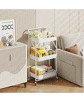 4 tier Rolling Utility Cart with Lockable Wheels