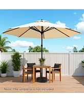 Patio Umbrella Base and Sand Fillable Market Table Umbrella Stand
