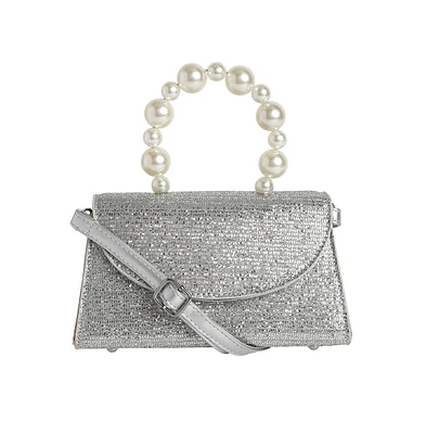 Women's The Reptilia Snowball Hand Bag - Metallic Silver