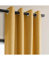 Half Price Drapes Dandelion Gold Grommet Textured Faux Linen Room Darkening Curtain
