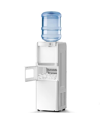 Cowsar Water Cooler Dispenser with Ice Maker for 2, 3 or 5 Gallon Bottles, 33Lbs Daily Ice Making, Child Safety Lock and Energy-Saving Design for Home