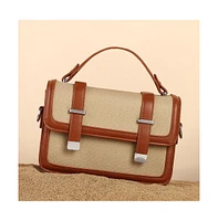 Women's The Linea-Block Hand Bag - Tan Brown