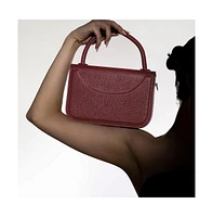 Women's The Envelope-Box Hand Bag - Cherry Red