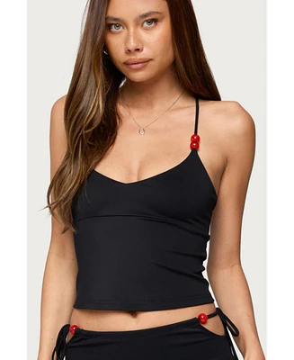 Edikted Women's Maree Bead V Neck Top