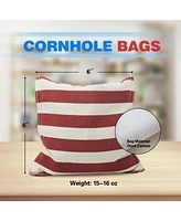 Set of 8 Premium Weather Resistant Regulation and Weight Cornhole Bean Bags.