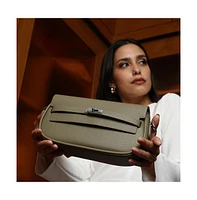 Women's The Overlap-Curve Sling Bag - Olive Green