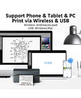 Polono Bluetooth Thermal Shipping Label Printer, Wireless 4x6 Shipping Label Printer for Small Business, Support iOS, Android, Windows and Mac, Compat