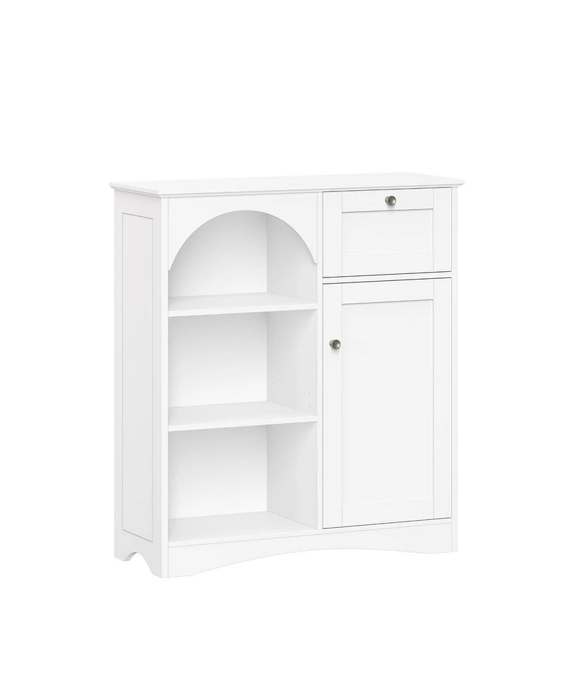 Sourcing Solutions 31.25" Solid Wood Bristol Single Door Arched Bathroom and Laundry Storage Cabinet