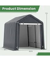 Slickblue Outdoor Portable Motorcycle Shelter with Waterproof Cover for Storage