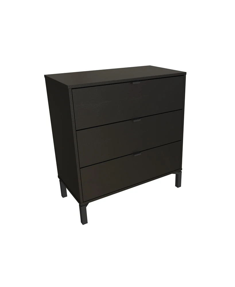 Three Drawer Dresser with Ample Storage for Bedroom or Closet
