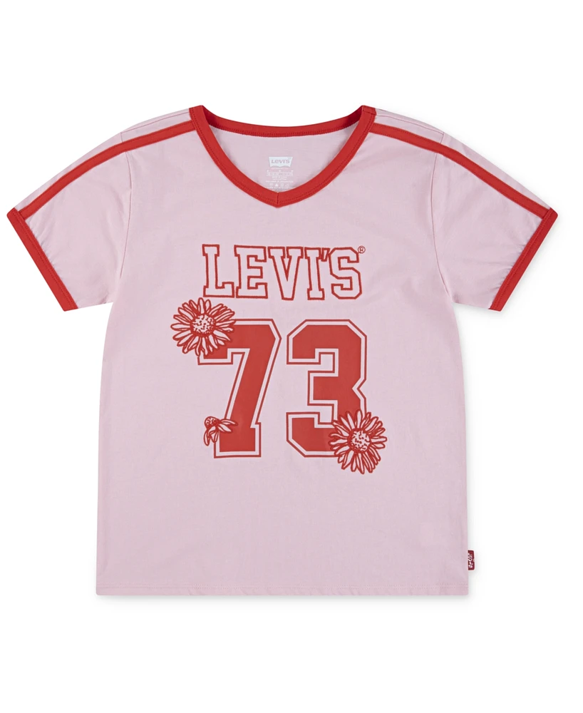 Levi's Big Girls V-neck Sporty T-Shirt